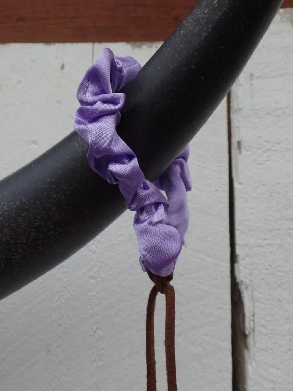Hand Crafted Hair Tie BEADED SUEDE